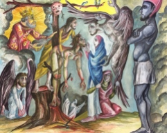 Descent from the Cross, 2015, watercolor on paper, 11 by 14