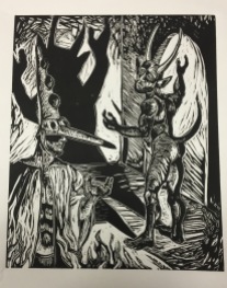 The Proposition 2015 relief print on paper , image size 8 by10"