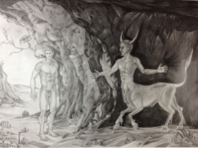 Theseus, 2012, graphite on paper