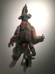 Antichrist Ragdoll,2015 painted cotton rag-doll, about 17" tall