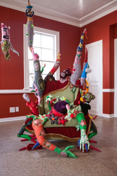 The Anchorite's Armchair 2019 Mixed textile media Approx 65"h, 42"w, 65"d Permanent Collection Lancaster Museum of Art and History, MOAH